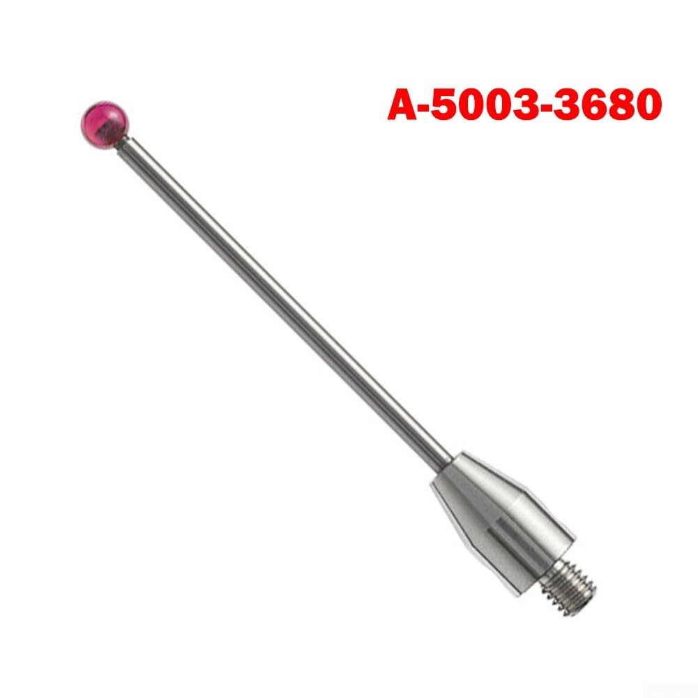 A-5003-3680 CMM Probe Stylus 50mm Lungo 3mm Diametro Punta Filettatura Acciaio Bianco Gambo Alta Rigidità per la Misurazione di Macchine Utensili