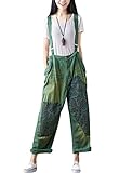 Poches Youlee Femmes Été Pantalon large Denim Salopette Pantalon de jumpsuit Style 21 Green