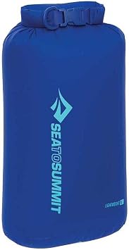 Sea to Summit - Lightweight Dry Bag XXS 1.5L - Waterproof Storage - Roll Closure - Recycled Fabric - Attachment & D-Ring - Hiking & Paddling - 14.1 x 10.7 x 19cm - Surf Blue - 34g