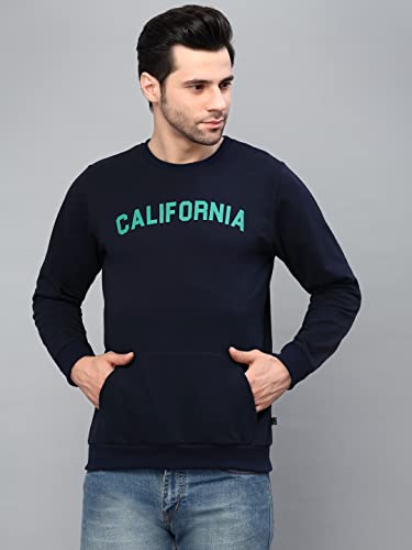 Image of Rigo Fleece Printed Round Neck Sweatshirt for Men | Full Sleeves Sweatshirt for Men | Casual Wear & Stylish Sweatshirts for Men