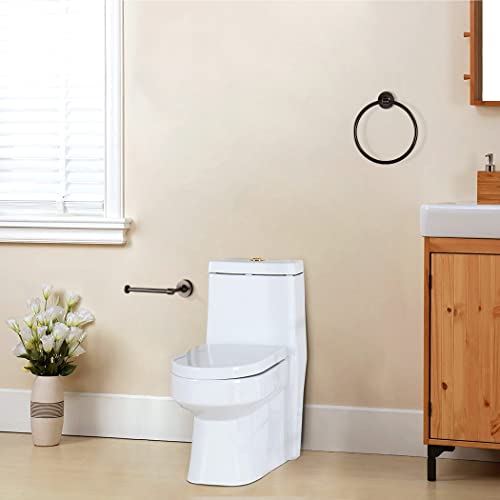 Bronze Toilet Paper Holder Towel Holder, Oil Rubbed Bronze Bathroom Hardware Set Including Toilet Roll Holder Hand Towel Ring Wall Mounted Tissue Roll Holder 2Pcs Bath Accessories #TOP5