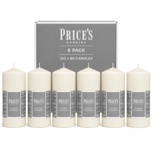 Image of Price's Candles 150mm x 80mm Altar Candle Pack of 6