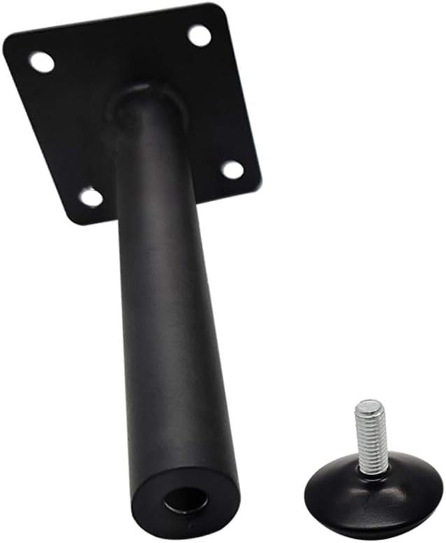 Furniture Leg Sofa Legs, 4Pcs Furniture Feet Black Table Legs Adjustable Metal Stainless Steel Sofa Legs Furniture Risers Furniture Accessories Replacement of Cabinet Couch Desk Bed Legs