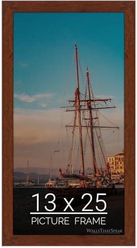 Amazon.com - wallsthatspeak 13x25 Dark Walnut Rustic Pine Picture Frame ...