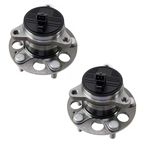 Image of TRQ Rear Left and Right Wheel Bearing and Hub Assembly Set 2 Piece Compatible with 2020 Hyundai Elantra Sport 18-19 Ioniq Plug-in Hybrid 22 Ioniq 17-21 Kia NIRO