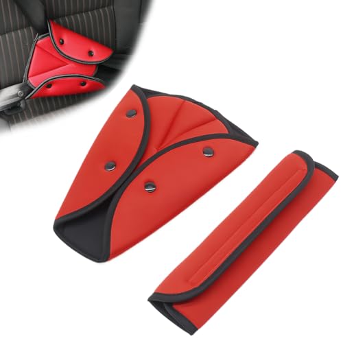 CATOR Lot de 2 coussinets de ceinture de sécurité pour voiture, pour enfants, rembourrages de ceinture de sécurité, épaulettes réglables avec clip de positionnement antidérapant, pour les voyages