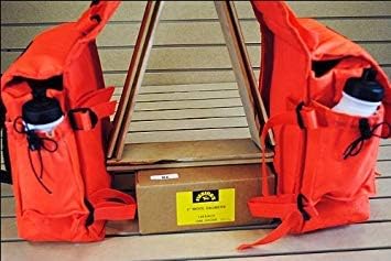 HILASON Orange 600D Poly Deluxe Horse Trail Riding Saddle Bag Pack Water Bottles