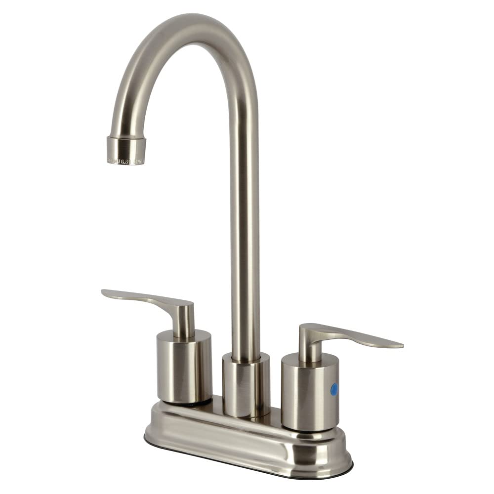 Mitigeur de bar Kingston Brass KB8498SVL en nickel brossé pour cuisine