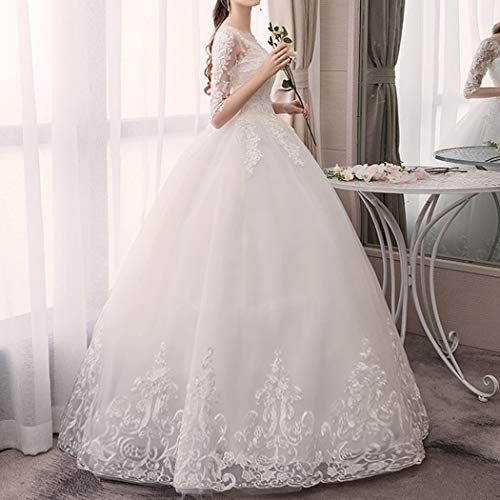 A-Line Hoopless Petticoat Crinoline 6 Layers White Underskirt Slips For Wedding Dress(White) #TOP7