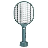 Mafiti Raqueta Mosquito Mosca Eléctrico Recargable,Raqueta Eléctrica antimosquitos,Largo Alcance, Color Verde