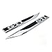 Aurnoc 2pcs Metal Wing Side Fender Badge Emblem for VW GTI GOLF 7 6 MK5 MK6 MK7 POLO (Black/Red/Blue) (Black)