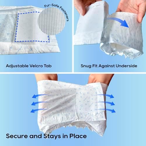 HONEY CARE All-Absorb A26 Male Dog Wrap, 50 Count, Small - 4