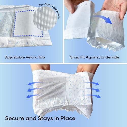 HONEY CARE All-Absorb A26 Male Dog Wrap, 50 Count, Small #4