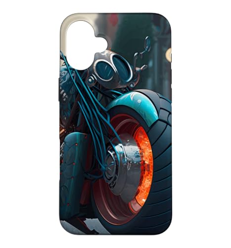 ��ւ̎��R�A�s��ȃ_�[�N �o�C�N �X�}�z�P�[�X iPhone 16 Plus �p