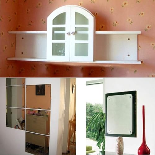 30 Stück Spiegelschrauben Panelschrauben 16 mm Edelstahl Zierschrauben Schmucknägel mit Kappen Zierschrauben Silber Spiegelschrauben Chrom für Spiegel Holz Verschönerung