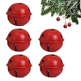 Decoración de campanas de Navidad, campanas rústicas para Navidad, rústicas con sonido de timbre para chimeneas y árboles