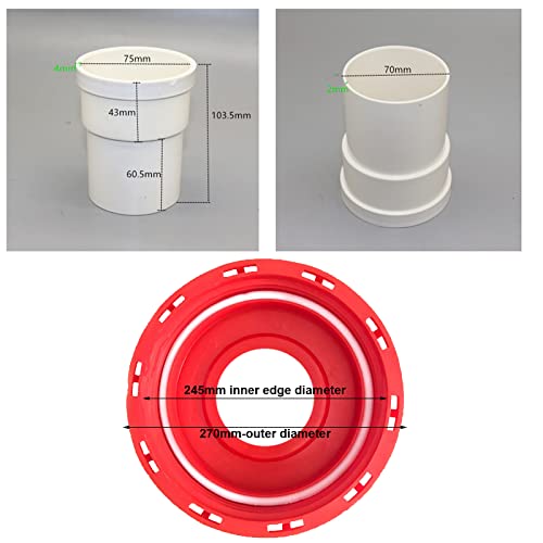 WOOLUCK IBC-Deckelfilter, 245mm Nylon, Schwarz, Kunststoff, IBC Tank Zubehör mit Filter Waschbar