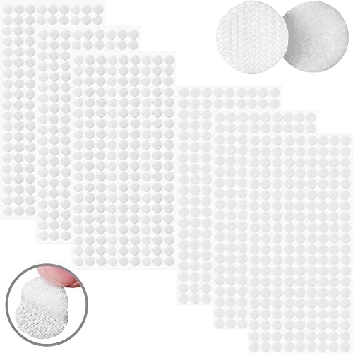 Sticky Back Coins 10mm Hook and Loop Self Adhesive Dots Tapes for Craft Party DIY (864Pcs)