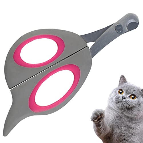 Cortador de unhas de gato – Cortador de unhas de gato de aço inoxidável com cabo antiderrapante – De