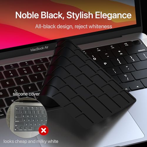 Soonjet Capa de teclado compatível com MacBook Air 13 polegadas 2022 2021 2020 versão A2337 M1 A2179