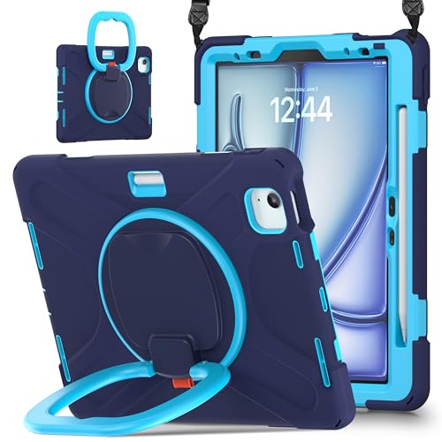 Coque iPad Air 11 M3 M2 antichoc enfant avec poignée rotative et support