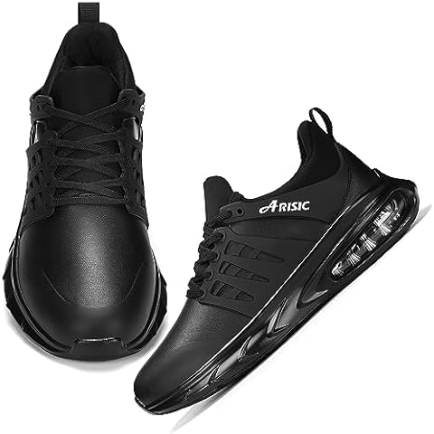 ARISIC Non Slip Shoes for Men Food Service Waterproof Restaurant Men Work Shoes Comfort Slip on Sneakers Kitchen Chef Slip Resistant Food Service Shoes Black Cover