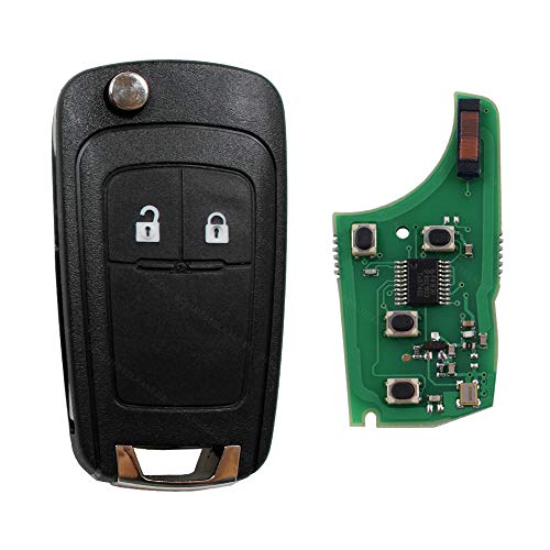 Clé de voiture 2 boutons 433 MHz avec puce ID46 pour Opel Astra Corsa
