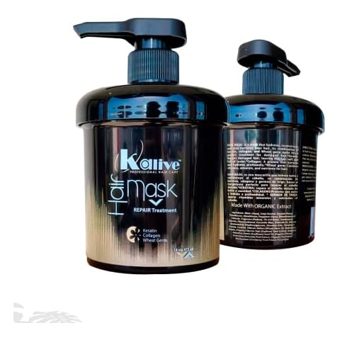 KALIVE Hair Mask 16 Oz Repairing Treatment. Deep moisturizing. Hair Care Products for Dry and Damaged Hair. Cover