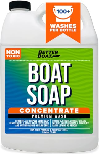 Premium Grade Boat Soap, Marine Concentrate Cleaner, 1 Gallon, Wash an