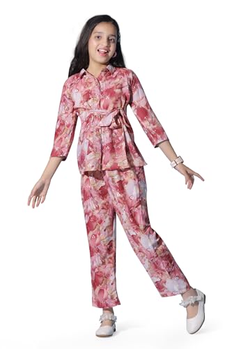 Image of Fashion Dream Girl's Rayon Cotton Clothing Set|Girls Clothing Set|Printed Girls Co-ords Set|Shirt and Pant set|Printed Clothing Set|2 Piece Set