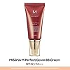 MISSHA-M-Perfect-Cover-BB-Cream-SPF42PA-No25Warm-Beige-50ml MISSHA M Perfect BB Cream No.25 Warm beige for light/medium with neutral skin tone SPF 42 PA +++ 1.69 Fl Oz - Tinted Moisturizer for face with SPF