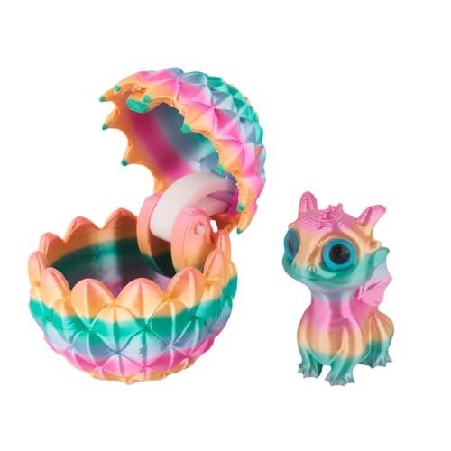 Mini Cute 3D Printed Dragon - 3D Printed Animals, Dinosaur Egg inside to Fill Surprise Animal Toys, 3D Printed Dragon Eggs for Kids, Dinosaur Eggs for Kids Birthday Gifts