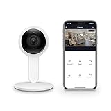 Brookstone WiFi Camera, White - Smart Home Security System with Night Vision, Motion Detector, Audio Speaker, Android/iOS App, and Live HD Video Feed