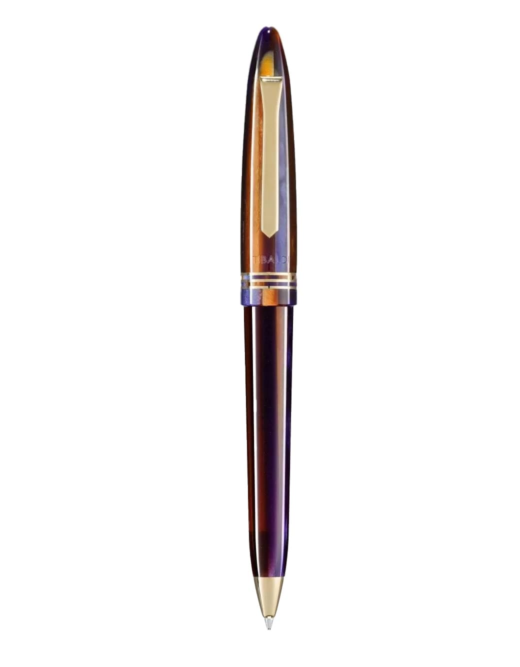 Tibaldi Seilan Purple Resin Ballpoint Pen With 18K Gold Trim - TSBNRBA107