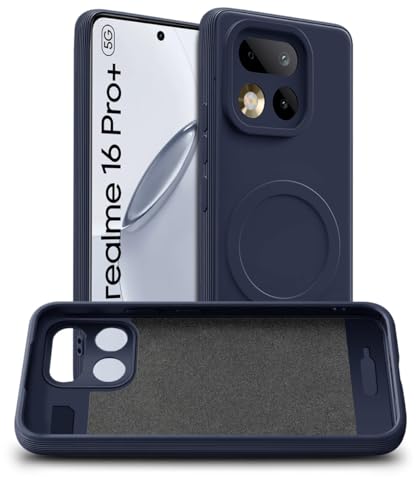 Image of WOW IMAGINE Back Case Cover for Realme 16 5G | Soft Matte Silicone Case| Slim Fit & Shockproof | Camera Protection Bumper Cover (Blue)