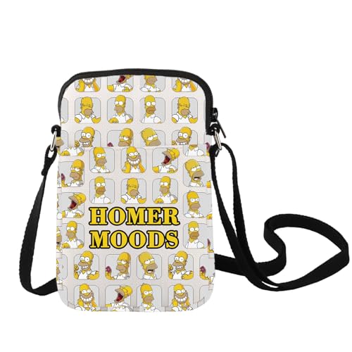 LEVLO Sac à bandoulière humoristique Homer Jay Cadeau pour les fans de Homer Moods Sac à bandoulière Homer Family Merch, Sac Homer C, 8.46 inches