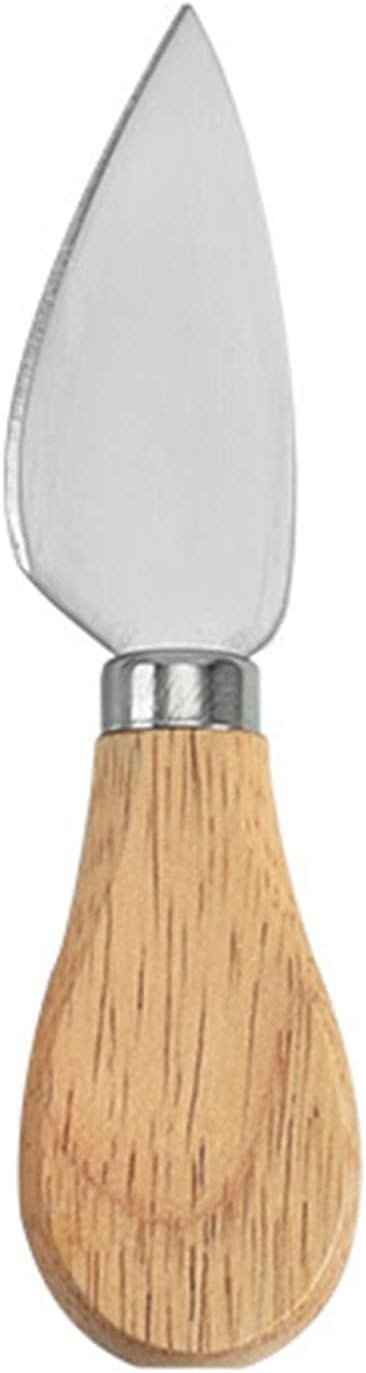 Cheese Knives Set Cheese Cutter Fork Ergonomic Wooden Handle Stainless Steel Utensil for Pizza Bread Serving