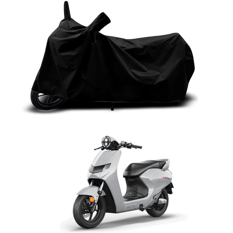 Image of 100% Scratchproof /UV-Rays /Heat Protection /Birds Dropping /Water Resistant /Dust Proof /Waterproof /Bike Scooty Two Wheeler Body Cover Compatible for Bounce Infinity E1 BS6 All Varient[Black]