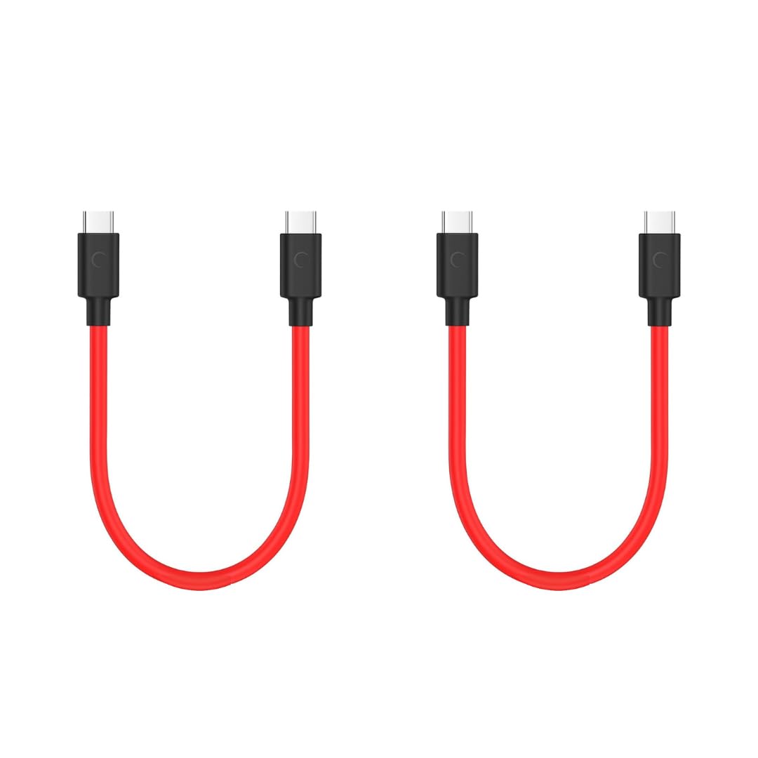 twance Type-C to Type-C Cable Pack of 2 – 3.1A Fast Charging & 480Mbps Data Transfer – 0.25m Short Red Cord – Compatible with Smartphones, Tablets, Power Banks & Type-C Devices-image-19