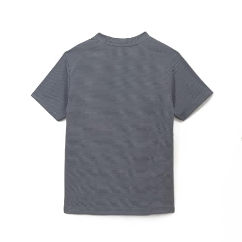 Chopper Club Boys Sports T Shirts Polyester Non-Lycra Zip Dry Pack Of 3 Henley Neck Tees Ultra Soft| Super Wick- Checker Knit Blue|Olive|Lt Grey 14 #TOP5