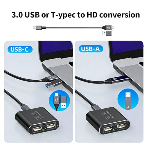 Répartiteur USB vers HDTV pour connecter deux écrans simultanément - 6