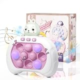 Handheld Bubble Light-up Games for Kids,Fast Push Game for Adults, Autism Sensory Fidget Toys, 4 Modes with Sounds, Birthday Gifts for Boys Girls Ages 3+ (Pink)