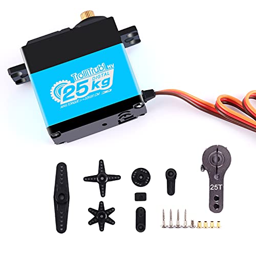 Trollitrubi 25Kg Digital Servo 180° Waterproof High Torque Full Metal Gear For 1/8 1/10 Truck Crawler Rc Cars Diy Model #TOP4
