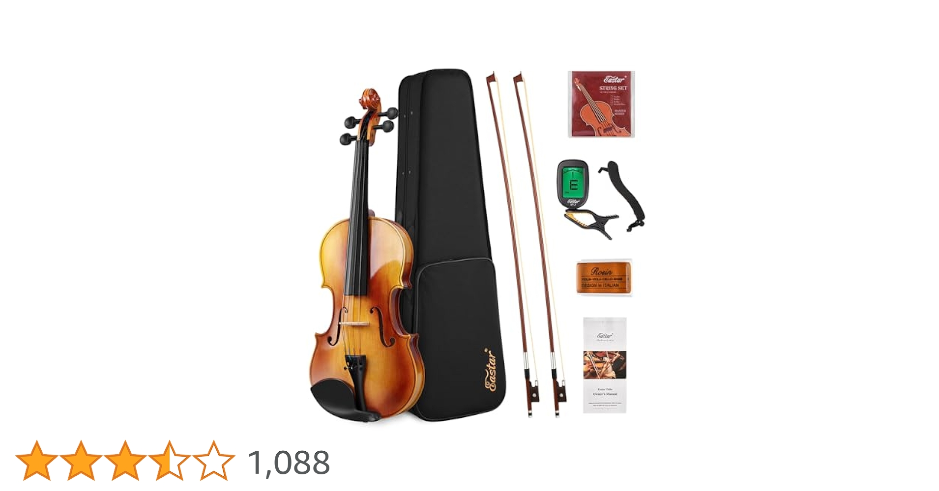 美品 Easter バイオリン ヴァイオリン 弓2本 美品 Easter