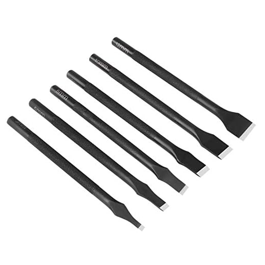 6 st läder platt stansare slitsad rak platt spets stans japanskt svart läder stansverktyg för plånbok fotokort