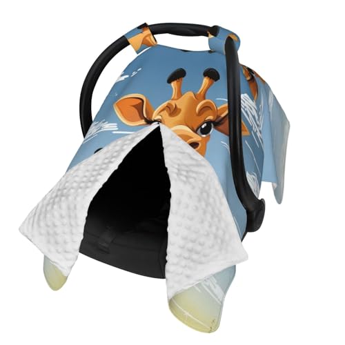 Housse de siège de voiture girafe ajustable pour protéger bébé du soleil - 2