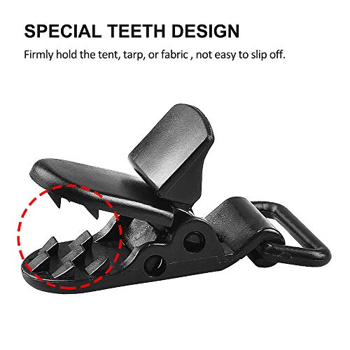 Ajcoflt 30pcs braçadeiras de toldo de lona para camping Ganchos de travamento com mosquetão para aca