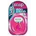 Gillette Venus Extra Smooth Snap Rasierer Damen mit Feuchtigkeitsstreifen für Hautschutz, Damenrasierer + 1 Rasierklinge