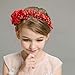 Amosfun diadema de princesa roja mujeres fiesta de bodas tocado de pelo...