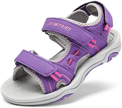 DREAM PAIRS Unisex-Child 170891_K Fashion Athletic Sandal Purple Fuchsia Lt.Grey - 11 Little Kid